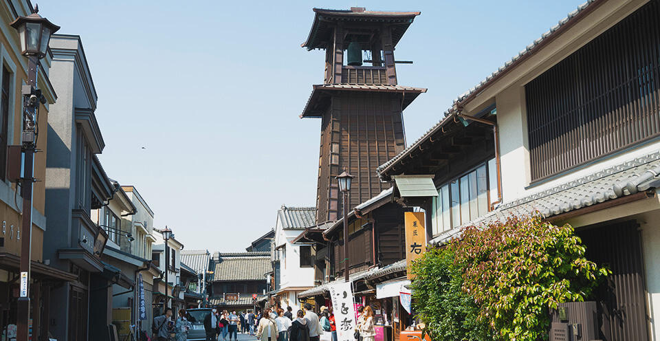 川越一番街商店街（埼玉県）。Go!MEの実証実験を行っている