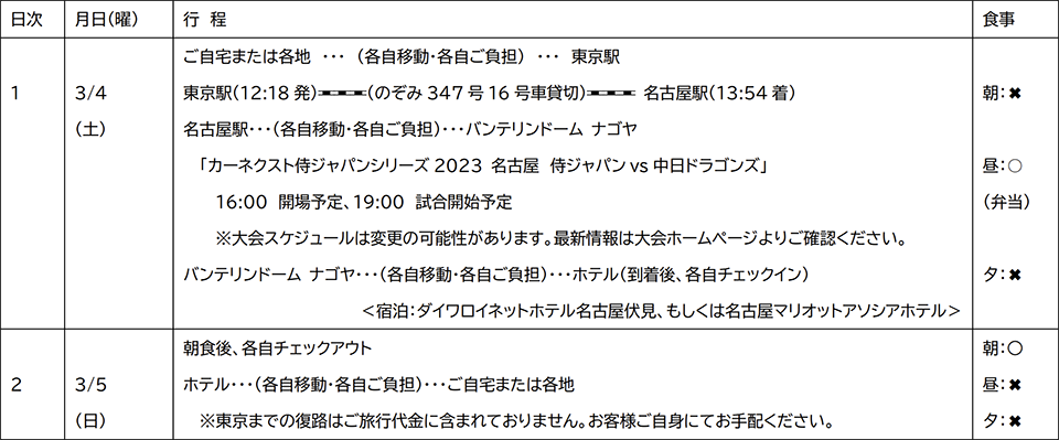 スケジュール