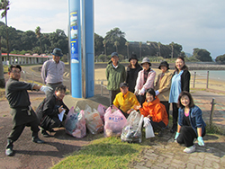 有明海関係者のおしかけ講座と清掃活動