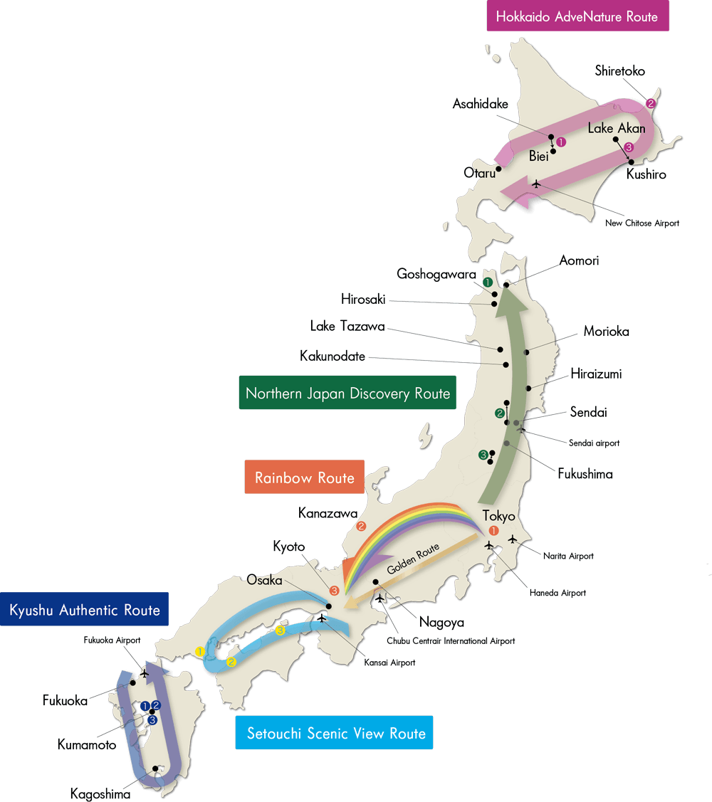 ルート開発エリアの地図